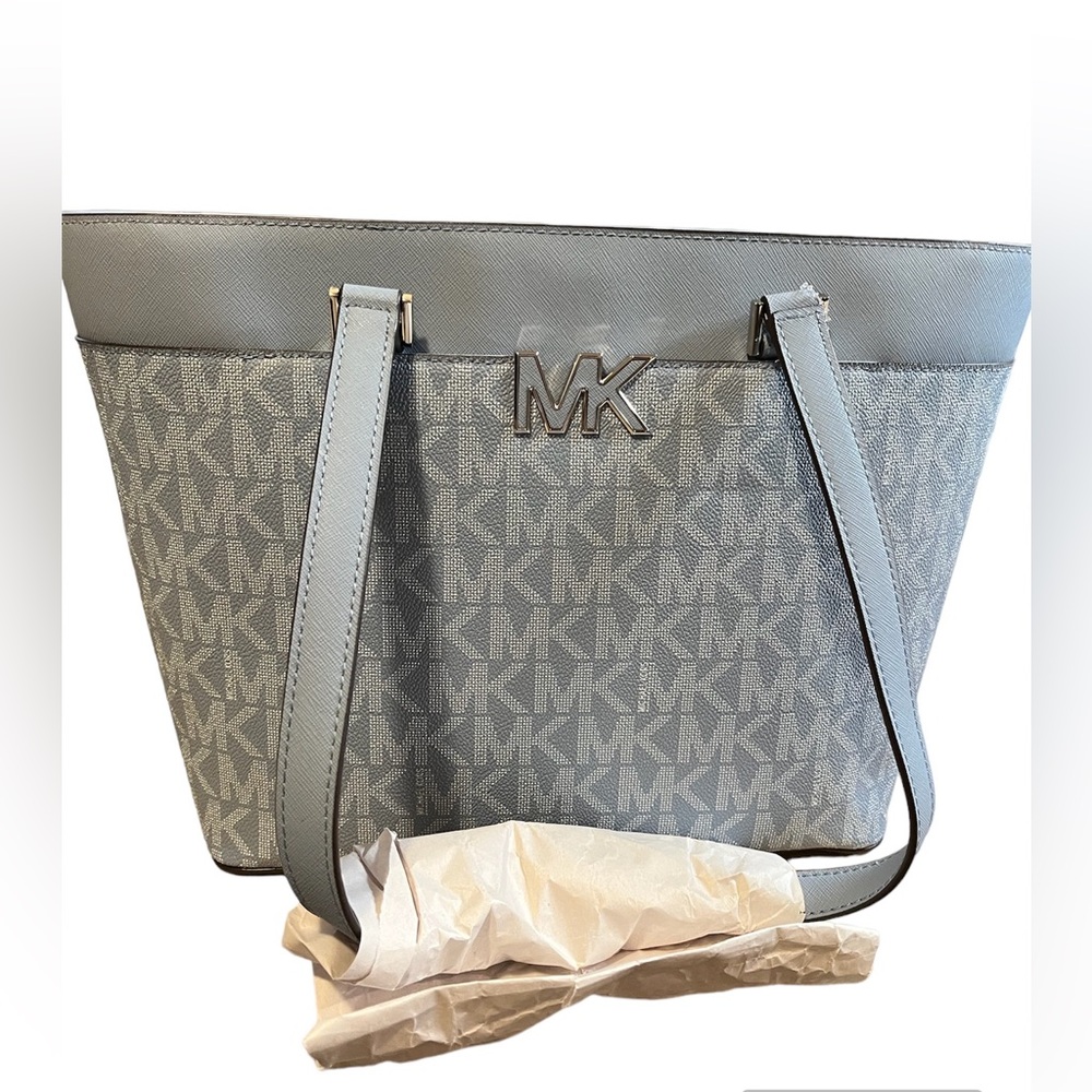 Michael Kors Blue Chambray Tote